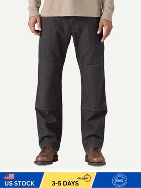 Patagonia Men's Iron Forge Double Knee Work Pants - Short Ink Black Color